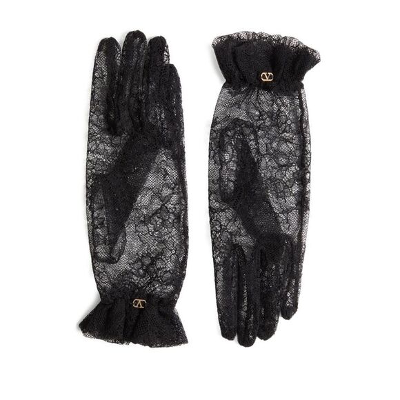 Valentino Garavani Women Vlogo Lace Gloves